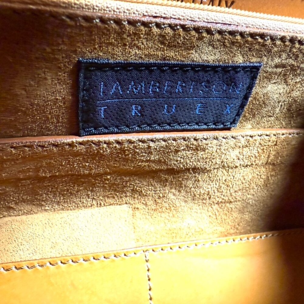 LAMBERTSON TRUEX Suede BOXCAR Satchel STUNNING With Tags - Picture 8 of 15